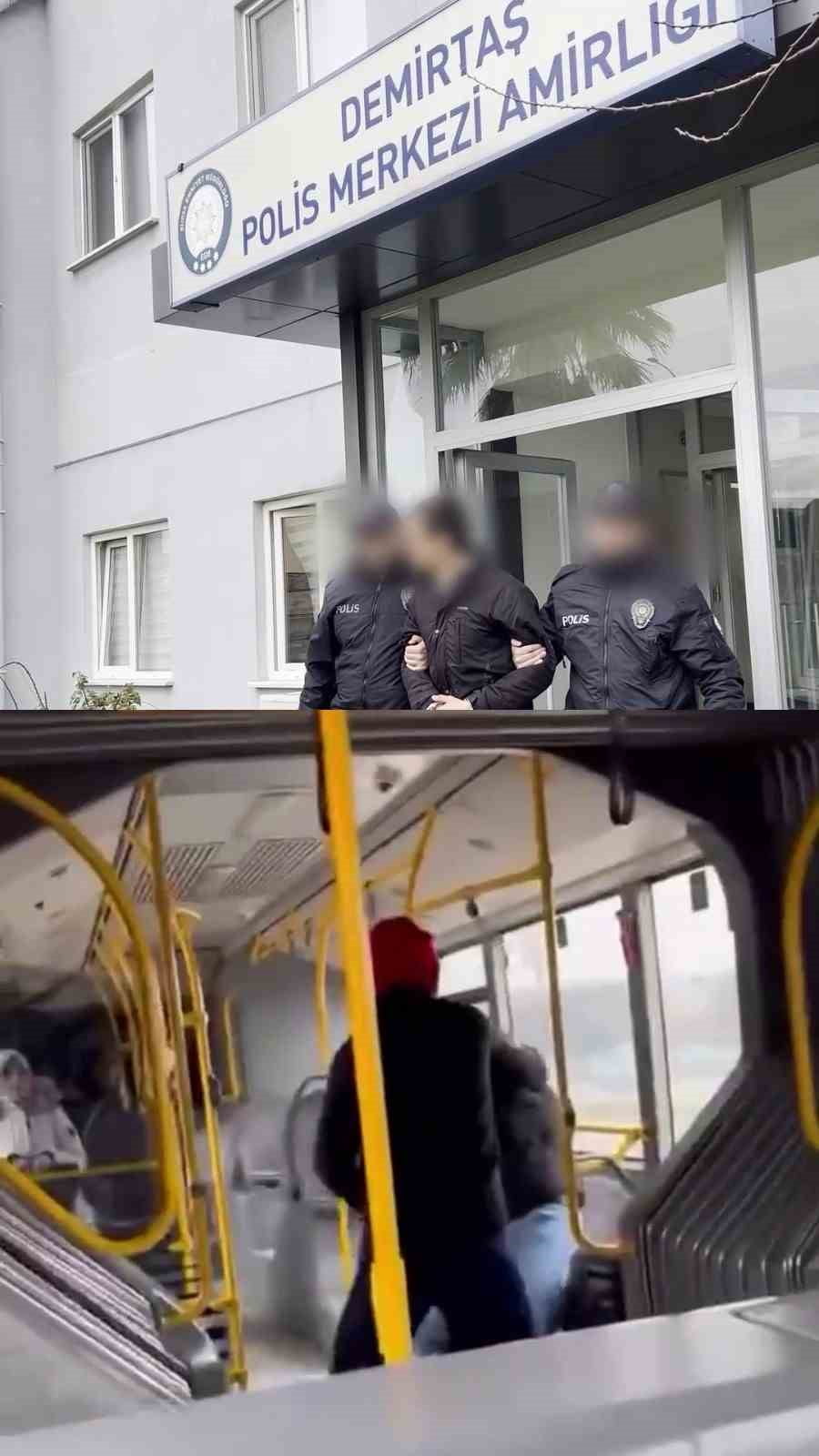 OTOBÜSÜN İÇİNDE GENCİ DARP EDEN ŞÜPHELİ YAKALANDI
