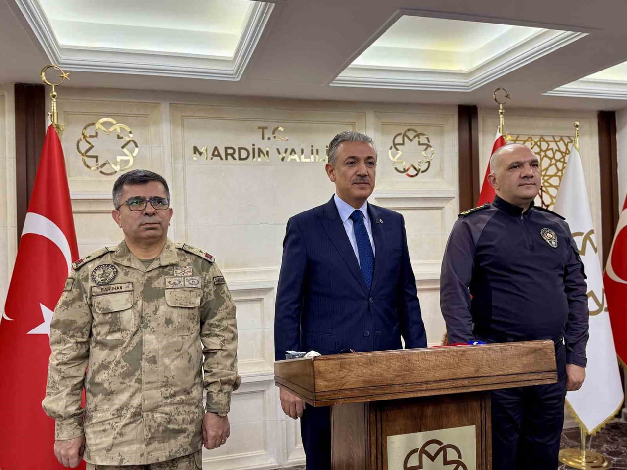 VALİ TUNCAY AKKOYUN, İL EMNİYET MÜDÜRÜ RECEP TECİMER VE İL JANDARMA KOMUTANI TUĞGENERAL TAHSİN...