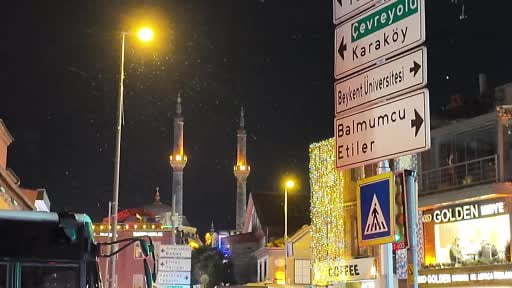 Yeni yılda Ortaköy’de kar yağışı başladı