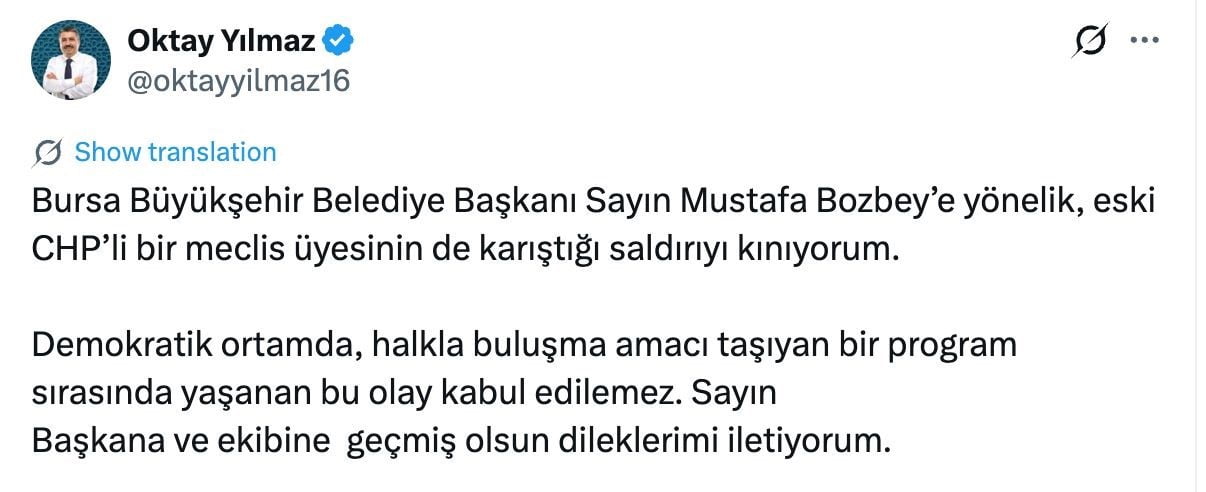 YILDIRIM BELEDİYE BAŞKANI OKTAY YILMAZ, BURSA BÜYÜKŞEHİR BELEDİYE BAŞKANI MUSTAFA BOZBEY’İN...